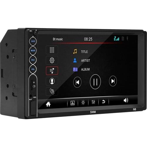 N6 7inch 2 Din HD Car FM Radio With a USB output port Bluetooth MP5 Player Touch Screen Audio Video Player with Remote Control