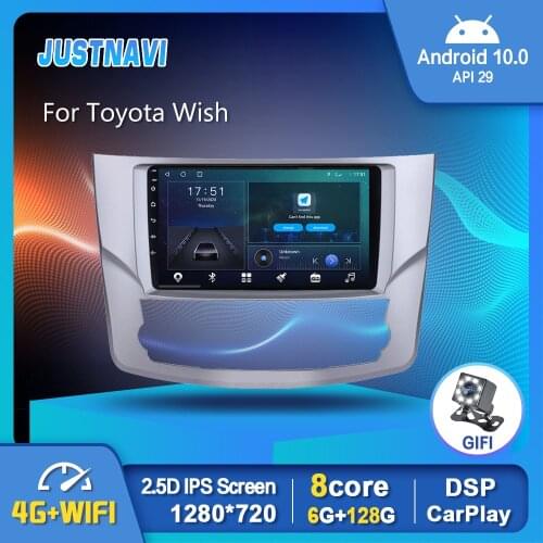 JUSTNAVI Car Radio Android 10.0 For Toyota Avalon 2012 Multimedia Video Navigation Carplay Auto Stereo DSP GPS Bluetooth OBD 9"