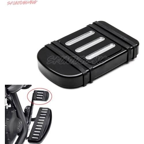 Motorcycle CNC Edge Cut Large Brake Pedal Foot Pegs Pad For Harley Touring Road King Road Glide Softail Street Electra