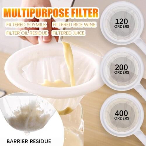 Household Fine Mesh Chinese Medicine Filter Soy Milk Device Hot Pot Spoon Juice screen Filter Sieve Kitchen Tool strainer #428