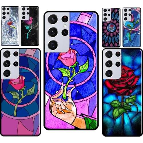 Stained Glass Rose Galaxys Phone Cover For Samsung Galaxy S10 S8 S9 S20 Plus Note 10 Note 20 S21 Ultra S20 FE Case