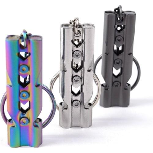 Double Pipe High Decibel Outdoor Emergency SOS Whistle Keychain Portable EDC Tool Outdoor Survival Cheerleading Whistle