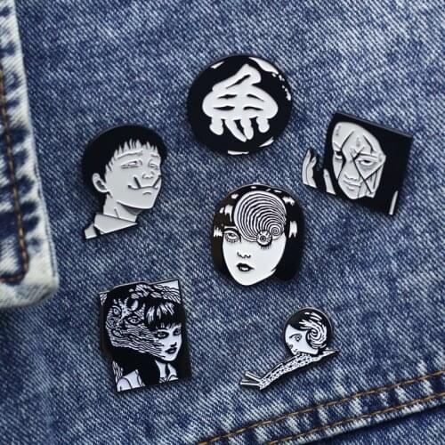 Terror COMICS Junji Ito Enamel Pins Interesting Cartoon Metal Brooch Fashion Anime Badges Collecting Friend Fans Boutique Gift