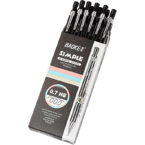 12 Bokeh ZD105 Mechanical Pencils (HB/0.7mm) To Write Comics, Hand-painted with Eraser, National Standard Special Pencils