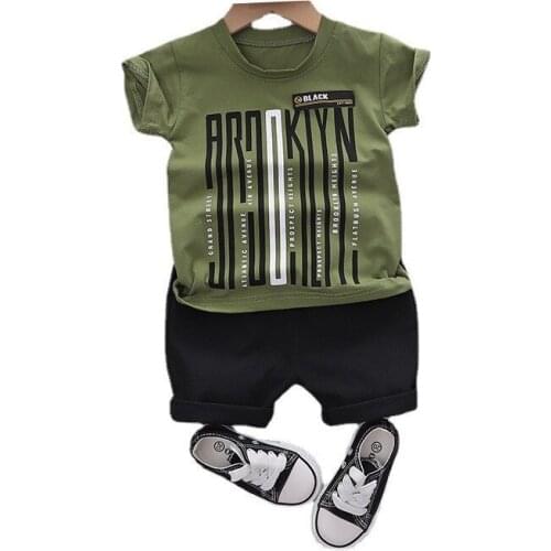 Fashion Baby Cotton Clothing Sets Summer Children Boys Girls T-shirt Pants 2Pcs/Sets Toddler Casual Tracksuit Infant Clothes