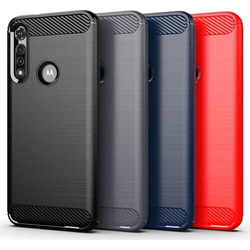 For Motorola Moto G Fast Power Case Cover Moto G5S G6 G7 G8 G9 Plus Play Soft Rubber Shockproof Bumper Carbon Fiber Phone Case