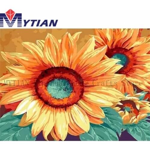Lovely Large Sunflowers 5D Diamond Painting Art Kit,MYTIAN DIY Diamond Embroidery Mosaic Flower Paint Needlework Home Decoration