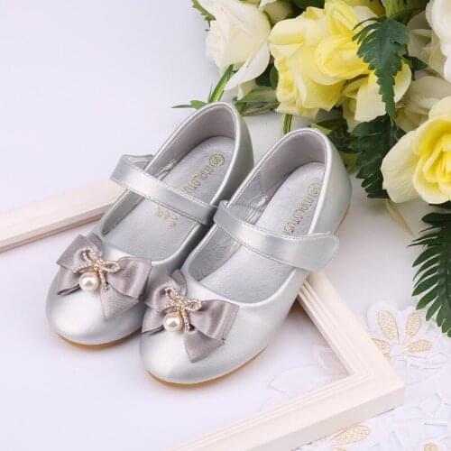 New spring autumn cute girls shoes comfortable leather flat for children shoes catwalk shoes princess kids shoes