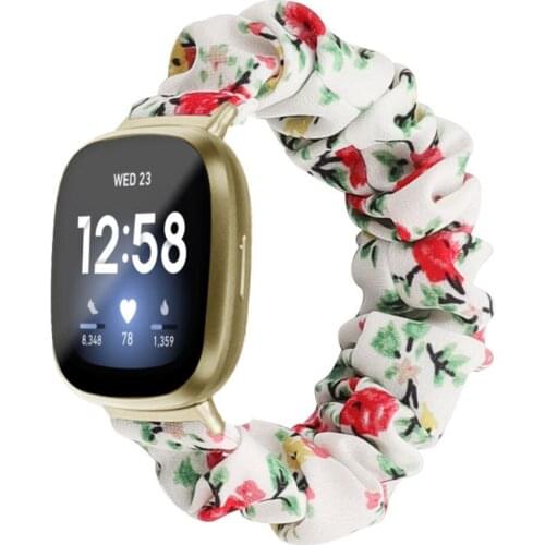 Watch Bands Cute Elastic Replacement Bands with Quick Release Bar, Fabric Band for Fitbit Versa 3 Watch Smart Watch WB245