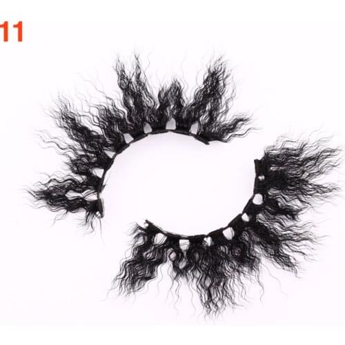 NEW 1pair Fluffy Mink Lashes Short Messy Wispy Natural Eyelashes 22mm-25mm Hamdmade Real 3D Mink Eyelashes Makeup False Lashes