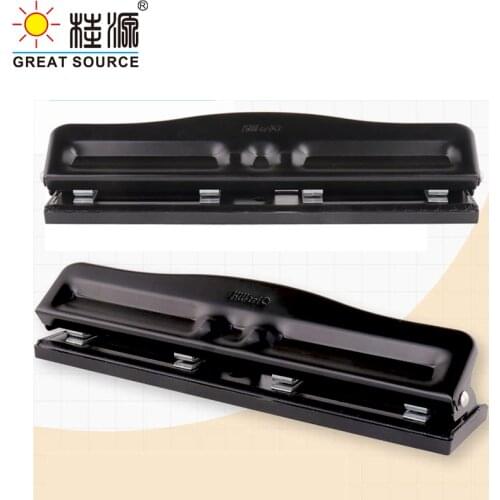 Manual Metal Puncher 4 Holes 6mm Round Document Puncher Adjust Hole Distance( 4 Holes)