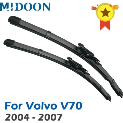 MIDOON Wiper LHD & RHD Front Wiper Blades For Volvo V70 2004 2005 2006 2007 Windshield Windscreen Front Window 24"+22"