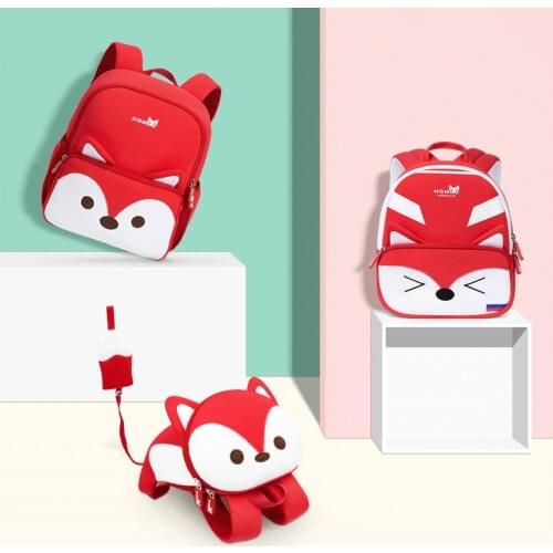 3D Red Fox School Backpacks For Girls Creative Animal Design Cartoon School Bags Toddler Boys Book Bag Children Schoolbag Gift