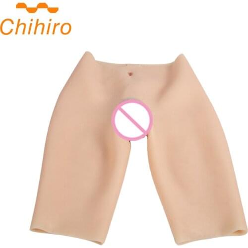 Silicone Hip Enhancer Underwear Fake Vaginal Short Pant Silicone Boxer Briefs Sissy Enhancer Underpants for Crossdresser Shemale