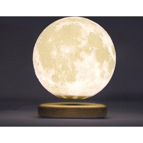 Modern Art 3D Printing Moon Floating Lamp Planet Desk Lamp Study Bedside Lamp