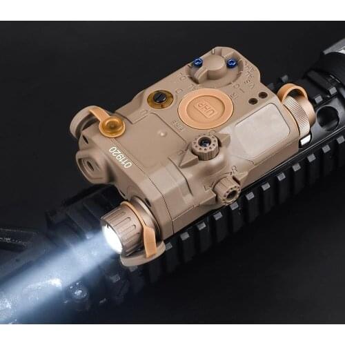 Airsoft LA5C PEQ 15 LED Flashlight With Strobe Tactical LA-5C UHP Battery Case No Laser IR Function Weapon Light Fit 20mm Rail