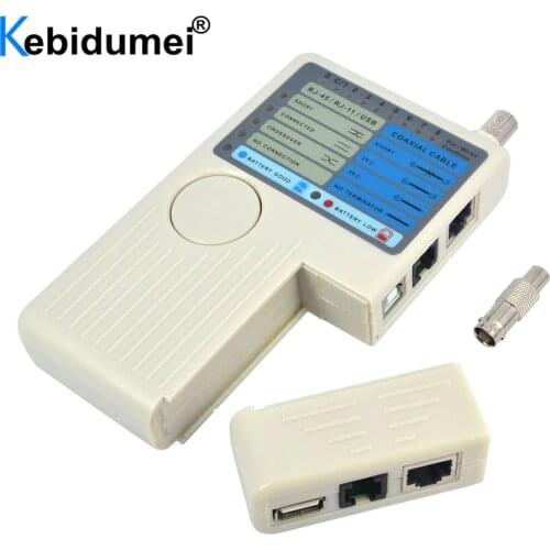 4 Ports In 1 RJ11 RJ45 USB BNC LAN Network Cable Tester Meter For UTP STP LAN Cables Tracker Tracer Detector