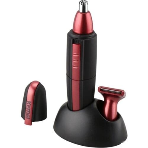 2in1 nose trimmer beard trimer for mens ears eyebrows, face,beard, nose hair trimmer for nose and ear AA battery