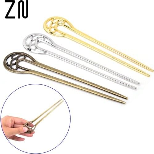 1Pcs Retro Women 16cm Long Metal Wedding Party Hair Stick Pick Fork Antique Hairpin Hair Jewelry