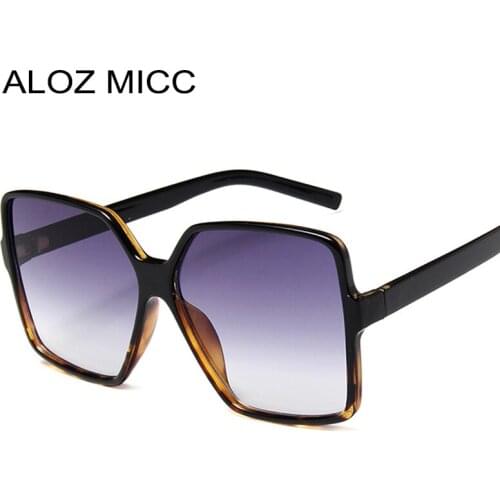 ALOZ MICC Vintage Oversize Square Sunglasses Women 2019 Fashion Men Big Frame Eyewear Unisex Oculos de sol UV400 Q387