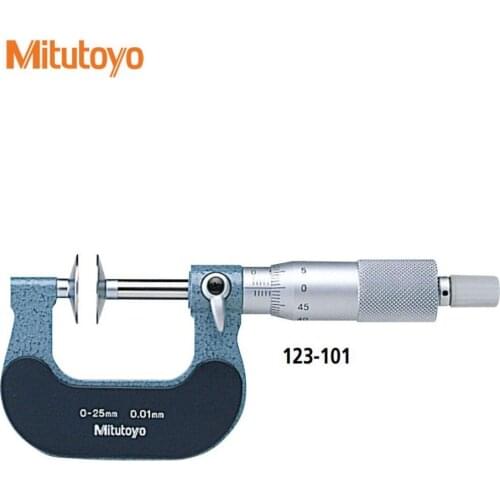123-101 323-250-30 0-25mm 123-102 25-50mm Mitutoyo Disk Micrometer for gear measure cnc tool 0.01mm/0.001mm