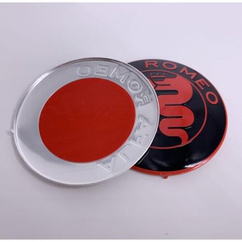 20pcs 6 color 74mm 7.4cm ALFA ROMEO new blue Car Logo emblem Badge sticker car styling full chrome silver style color gold