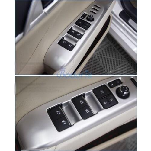 2018 Interior Silver Color Window Glass Button Trim High-end Panel Kit Chrome Car Styling For Toyota Camry Accessories
