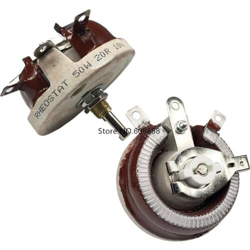 25W 50W BC1-25W BC1-50W BC1 High Power Wirewound Potentiometer, Rotary Rheostat, Disk Ceramic Variable Resistor