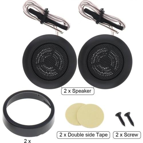 2pcs 120W Universal High Efficiency Mini Dome Tweeter Speaker 12V Loudspeaker Audio Auto Sound Speaker for Car Audio System