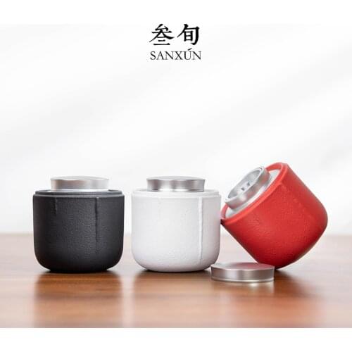 Coffee Tea Storage Jar Japanese Style Vintage Tea Container Ceramic Weed Smell Proof Tea Gift Thee Blikjes Storage Pot BK50CY