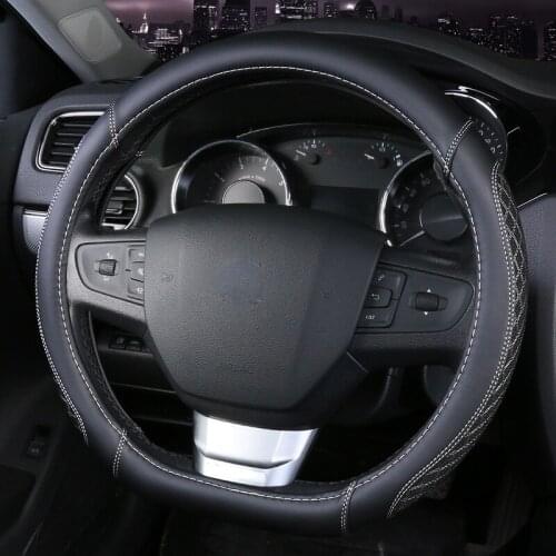 Steering Wheel Cover 34cm for Peugeot New 308 2008 408 508 3008 301 307 408 508 Ice Silk Handle Cover Car Assessoires Interior