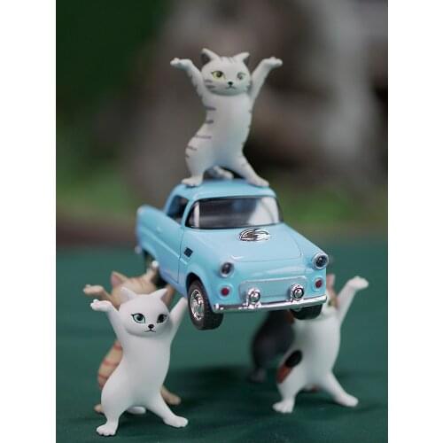 Cat Pen Holder Capsule Toy Cute Cat Stationery Shelf Pen Holder Capsule Toy Decoration Hand Dolls Tide Toy Capsule Toy Blind Box