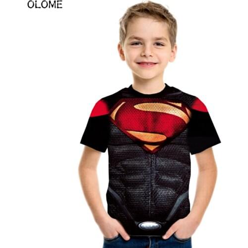OLOME 3D Worldwide Popular Children T-shirts Animation Hero Printed Boys and Girls Tees Customized Funny Unisex Kids Top Clothe