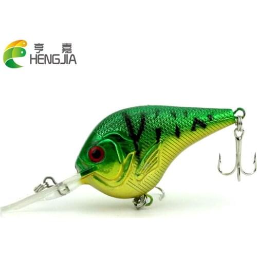 HENGJIA 1pc hard plastic Deep Swimming fishing lures wobblers Crankbaits 3D eyes artificial pesca fishing tackles