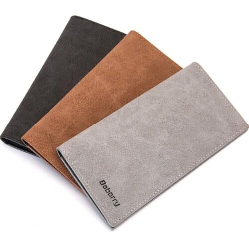 New Men Wallet Retro Mens Wallets Credit Card Holder Male Slim Men Long Section Clutch Slim ID Card Man Purse Multifunction