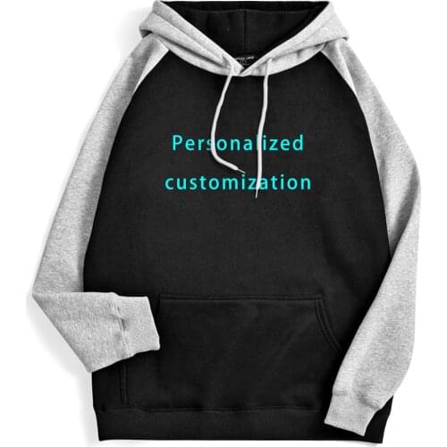 Raglan Hoodies Fashion Personality Customization Pullovers