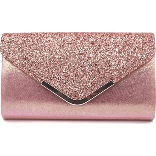 MONNET CAUTHY New Evening Bags Elegant Ladies Glitter Sequin Clutch Bag Solid Color Black Gold Sliver Wedding Party Girls Bags