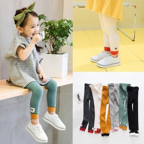 2019 Autumn Winter Soft Girl Trousers Leggings For Girls Age 3-9T Children Leggings Made By Pure Cotton Warm And Comfortable