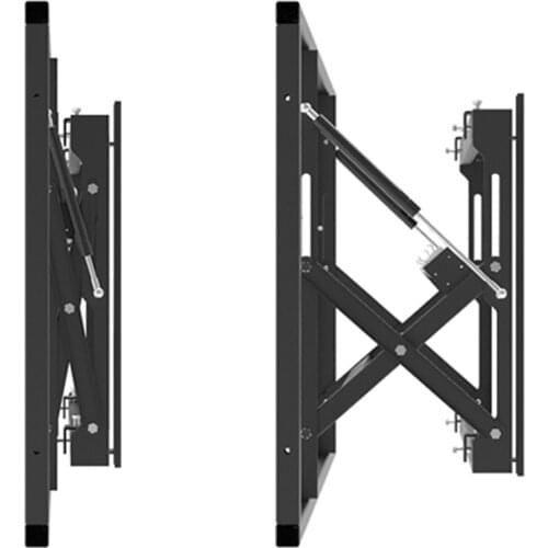 49" LCD Video Wall Front Maintenance Hydraulic Push Type Wall Mount TV Bracket For Advertising Display