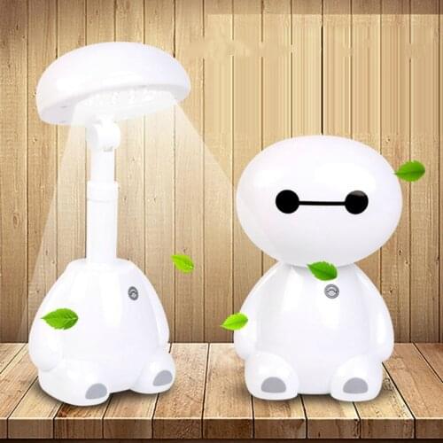 Desk Light Cartoon Desk Lamp Gift for Kindergarten LED Children Table Lamp LED Eye Protection Folding Rechargeable Big White USB