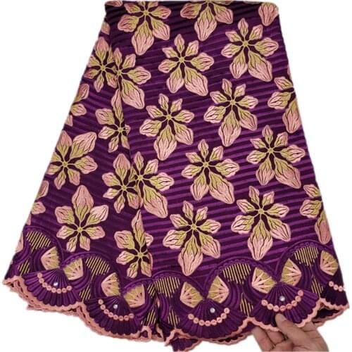 Nigerian Swiss Voile Cotton Lace Fabric Exclusive African Swiss Voile Lace In Switzerland For popular Dubai style HL-160
