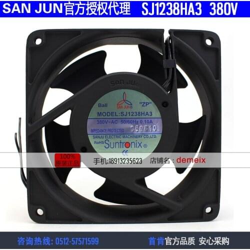 NEW Suntronix SAN JUN SANJUN SJ1238HA3 380V 0.1A12038 double ball bearing Axial cooling fan