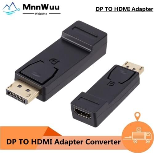 DP To HDMI-Compatible Max 1080P Display Port DP Male To HDMI-Compatible Female Adapter Black High Quality For HDTV PC