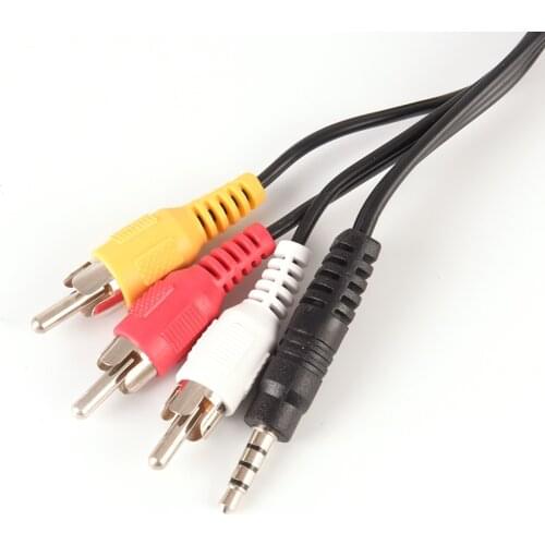 3.5mm Jack Plug Male to 3 RCA Adapter Connectors High Quality 3.5 to RCA Male Audio Video AV Cable Wire Cord 1.5M