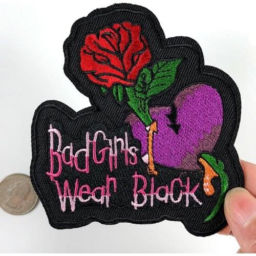 PGY Bad Girls Size:8.5x8.5cm DIY Iron On Patch Embroidered Applique Sewing Clothes Stickers Garment Apparel Accessories Parches