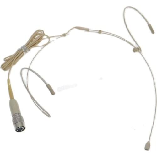Pro Double ear Hook Headset Microphone for Audio-Technica Wireless System Hirose 4Pin Omni-Directional Microfone MiCWL H40