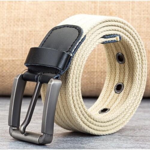 Vintage Women Metal Pin Detachable Buckle Waist Strap Belts for Jeans ceintures Military Tactical Canvas Belt for Men
