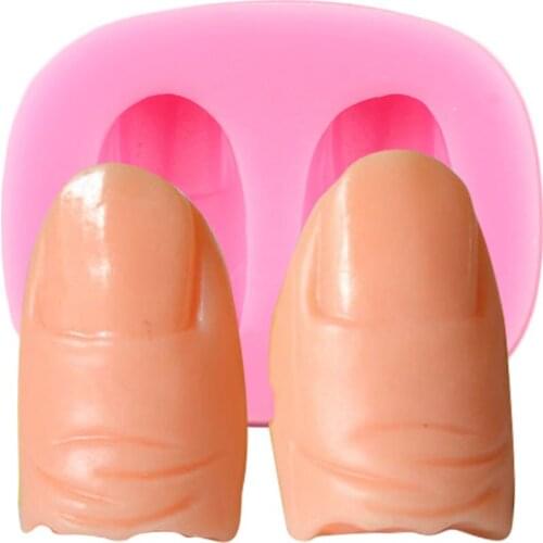 Finger Silicone Mold Halloween Cupcake Topper Fondant Cake Decorating Tools Chocolate Gumpaste Molds Candy Resin Clay Mould