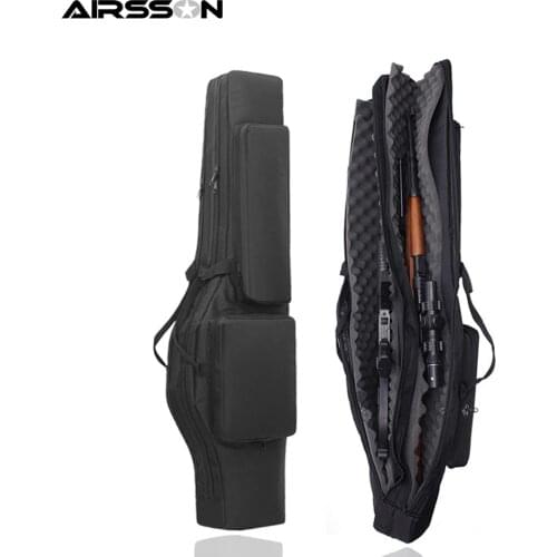 120cm Tactical Dual Rifle Gun Bag Backpack Airsoft Military Padded Gun Carry Storage Bag Gun Case Pouch for Outdoor Hunting