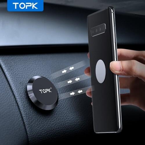TOPK D21 Portable Magnetic Car Phone Holder Mobile Stand Support Telephone Smartphone Holder For iPhone 12 11 Huawei Xiaomi